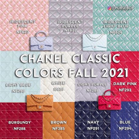 color codes chanel|chanel bag color chart.